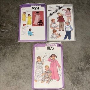SIMPLICITY toddler vintage sewing patterns